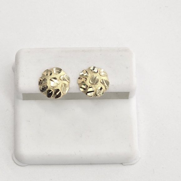 10kt Real Gold Nugget Stud Earring